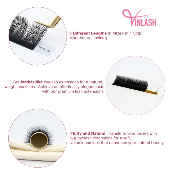 Camellia eyelash extensions single-color 16 lines VLC010-1