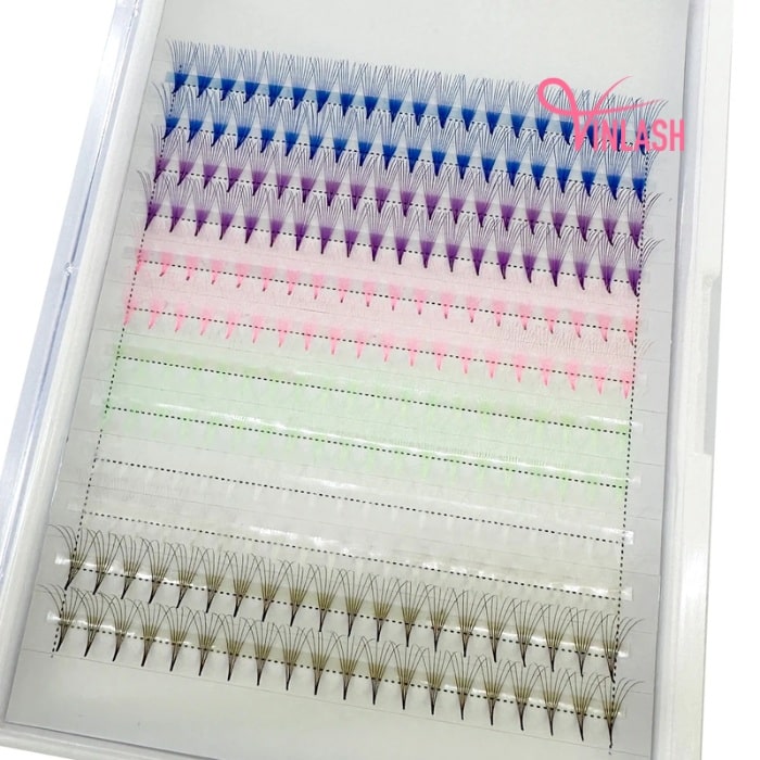 Super-narrow pre-made fans 3D to 20D mixed-color box L 20 lines VLV029-9