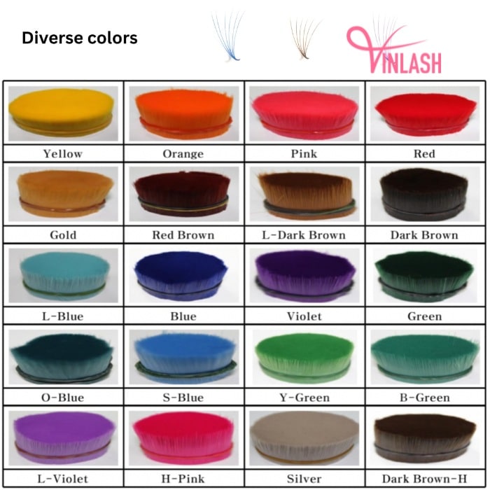Pre-made fans 3D to 20D single-color box L 20 lines VLV005-2