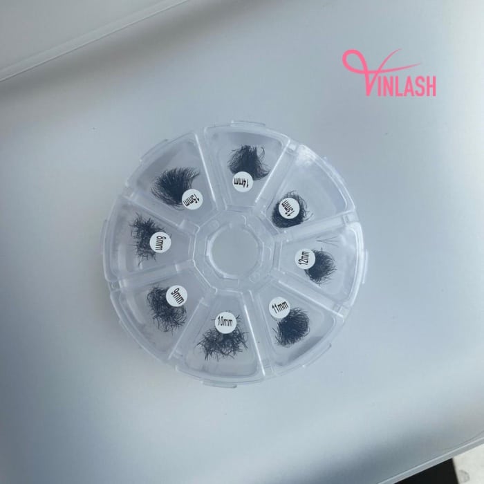 Super-narrow pre-made fans 3D to 20D black mix 8 compartments VLV022-5