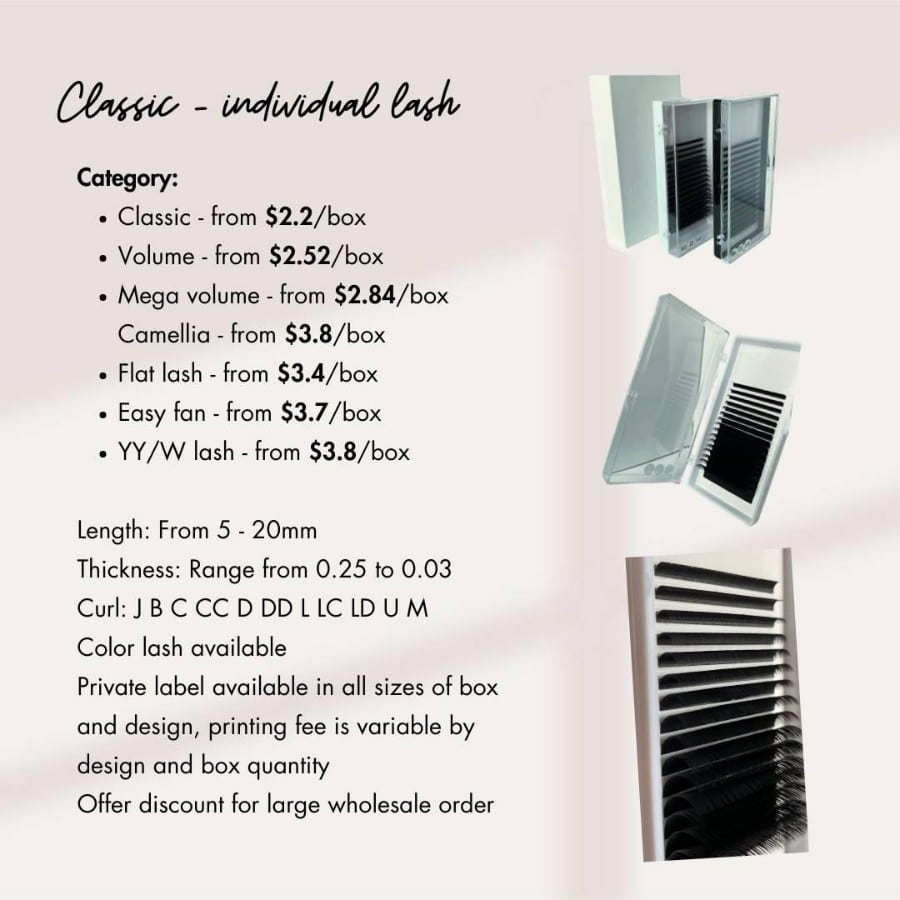 Classic Eyelash Extensions Mixed-color KM040-5