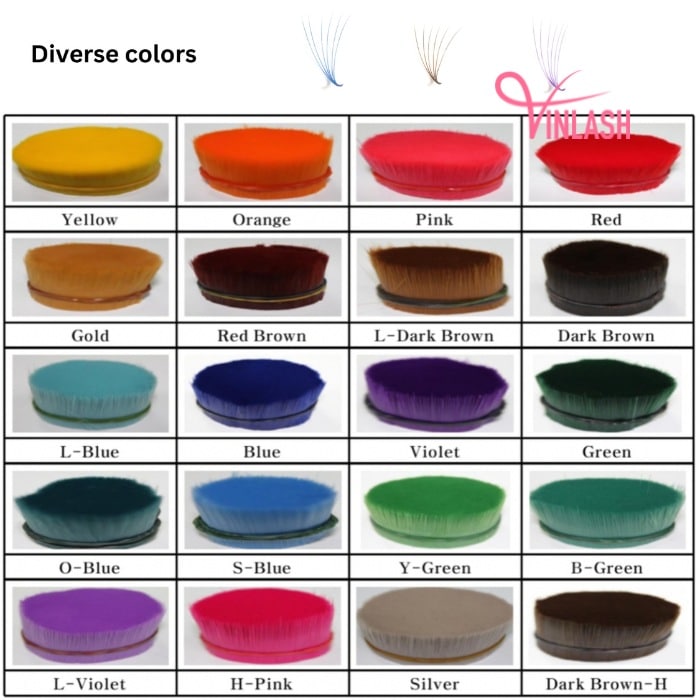 Pre-made fans 3D to 20D mixed-color box L 20 lines VLV009-2