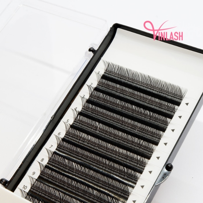 3D W clover eyelash extensions black 16 lines VLV063-2
