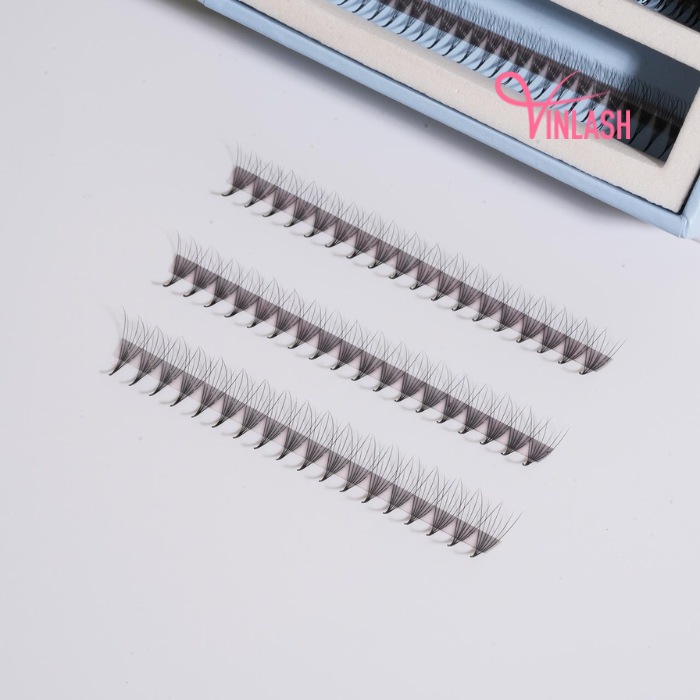 Camellia pre-made fans single-color fans on strips VLV047-6