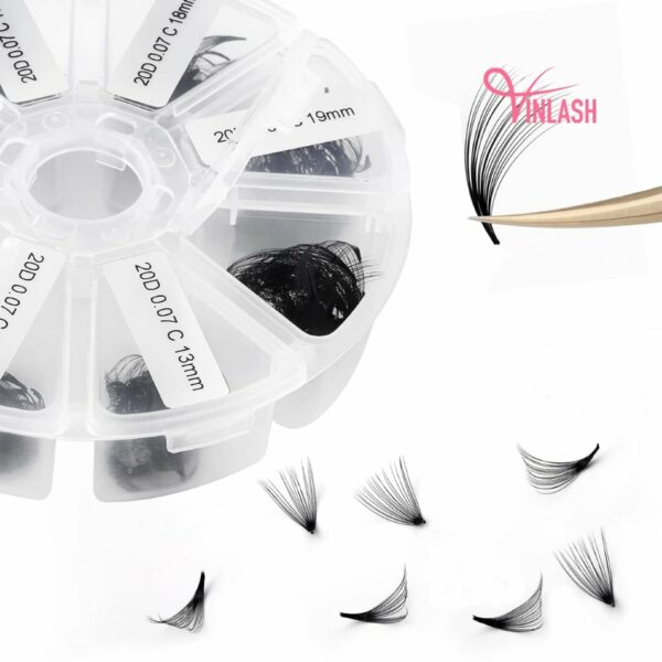 Super-narrow pre-made fans 3D to 20D black loose 500 fans VLV024 02