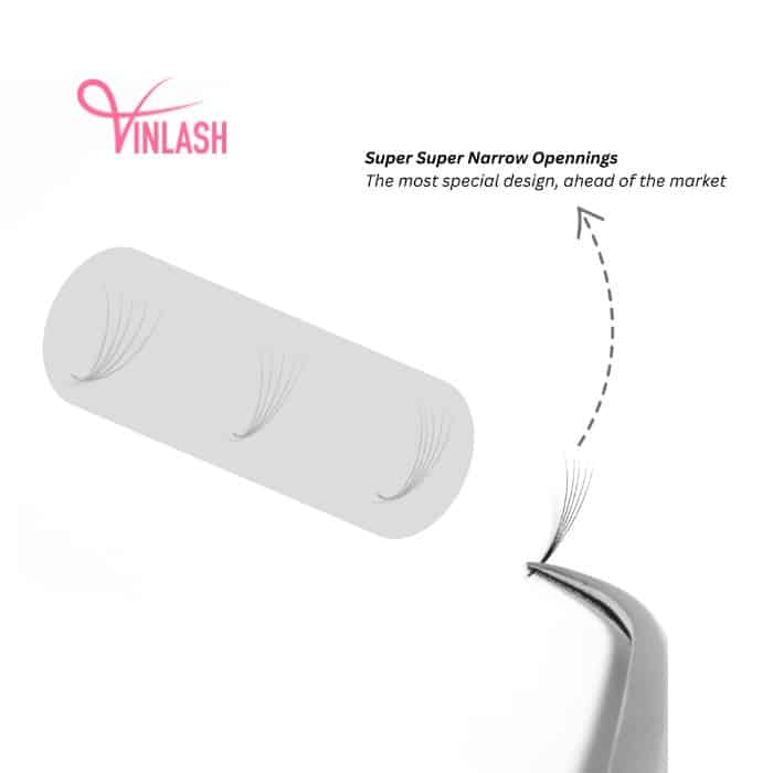 Super-narrow pre-made fans 3D to 20D single-color box L 20 lines VLV025-1