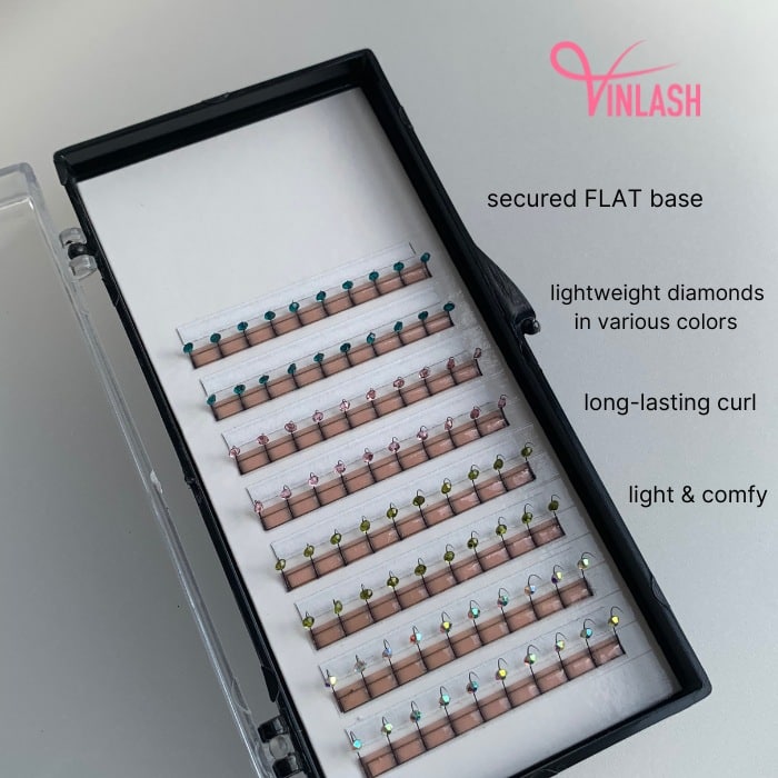 Flat eyelash extensions diamond lashes 16 lines VLF006-1