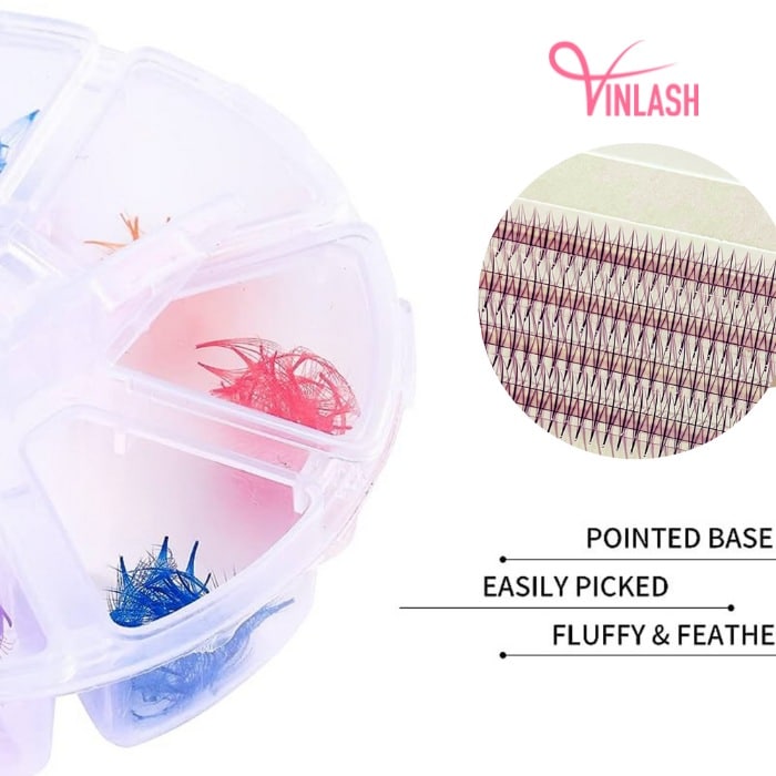 Special spike camellia pre-made fans mixed-color mix 8 compartments VLV060-3