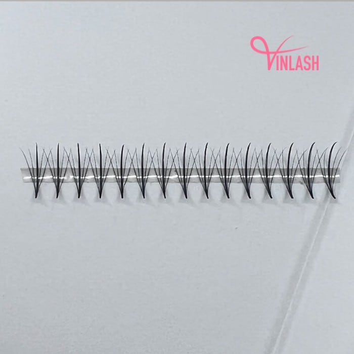 Wispy eyelash extensions black fans on strips VLV033-6