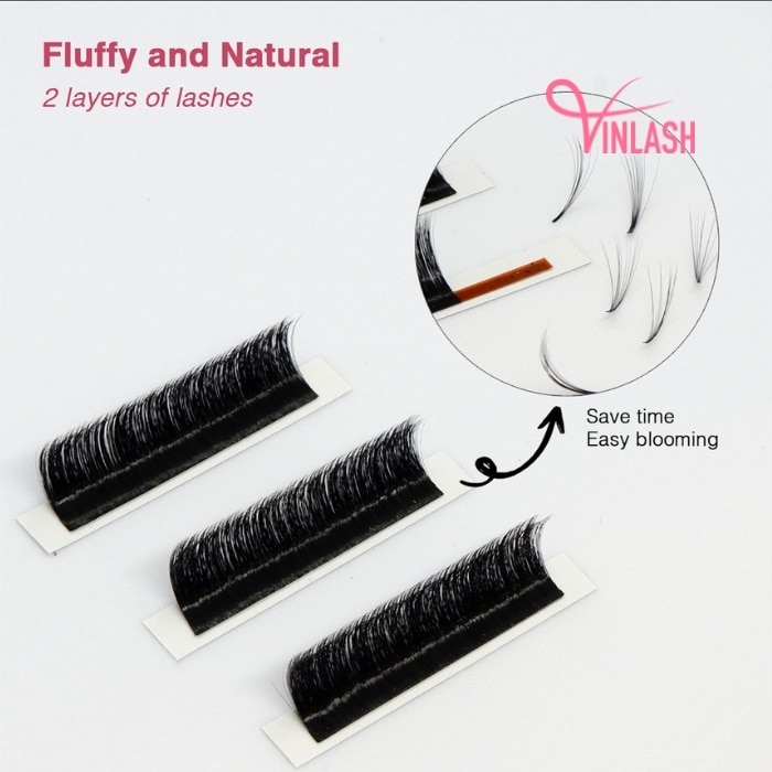 Easy fan lash extensions mixed-color 16 lines VLF011-1
