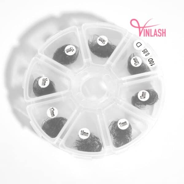 Pre-made fans 3D to 20D black mix 8 compartments VLV002-3