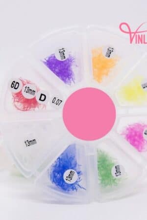 Wispy eyelash extensions mixed-color mix 8 compartments VLV040-3