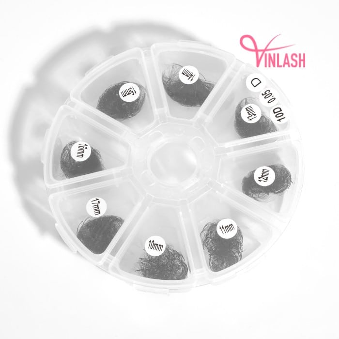 Pre-made fans 3D to 20D black mix 8 compartments VLV002-3