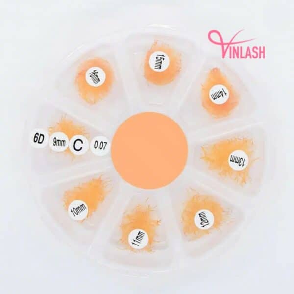Super-narrow pre-made fans 3D to 20D single-color mix 8 compartments VLV026-3