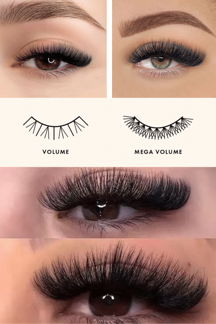 Overall, the Mega Volume lashes are denser and more dramatic than the traditional Volume lashes