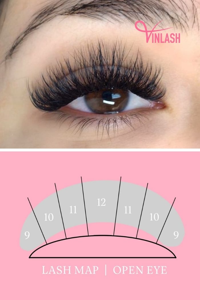 Open Eye Eyelash Extensions Lash Map