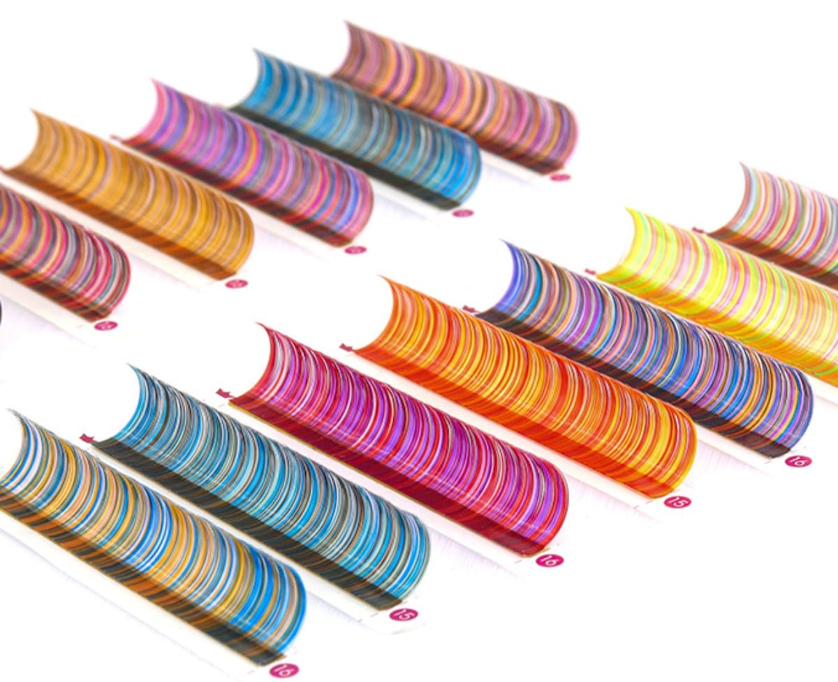 Easy fan lash extensions multi-color 16 lines VLF014