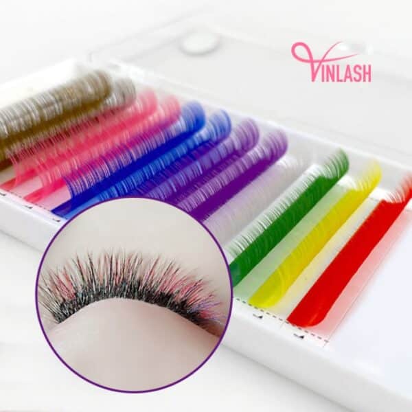 Easy fan lash extensions mixed-color 16 lines VLF011-2