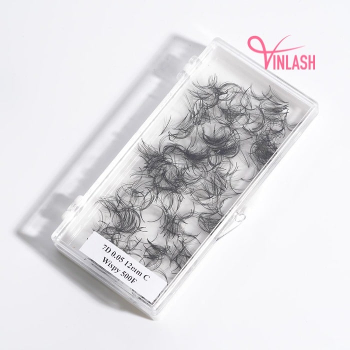 Wispy eyelash extensions black loose 500 fans VLV034-10