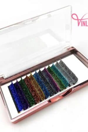 Easy fan lash extensions glitter lashes 16 lines VLF012-5