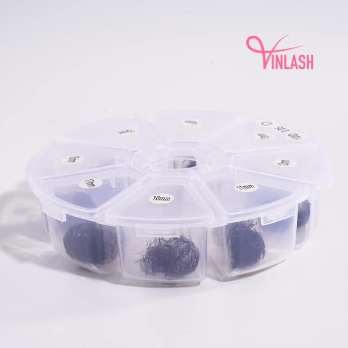 Narrow pre-made fans 3D to 20D single-color mix 8 compartments VLV016-3