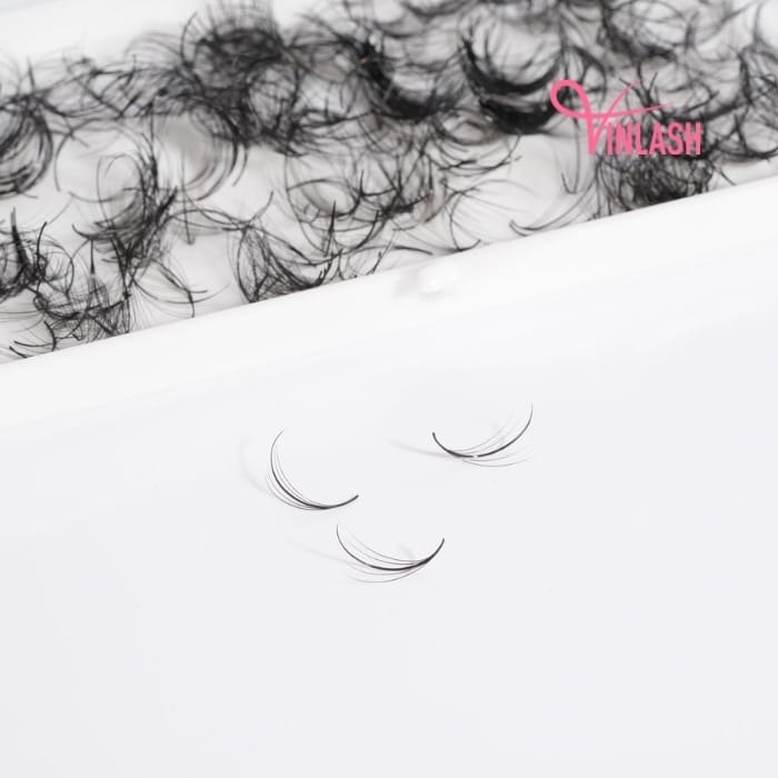 Wispy eyelash extensions black loose 500 fans VLV034-7