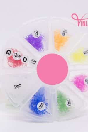 Narrow pre-made fans 3D to 20D mixed-color mix 8 compartments VLV020-6