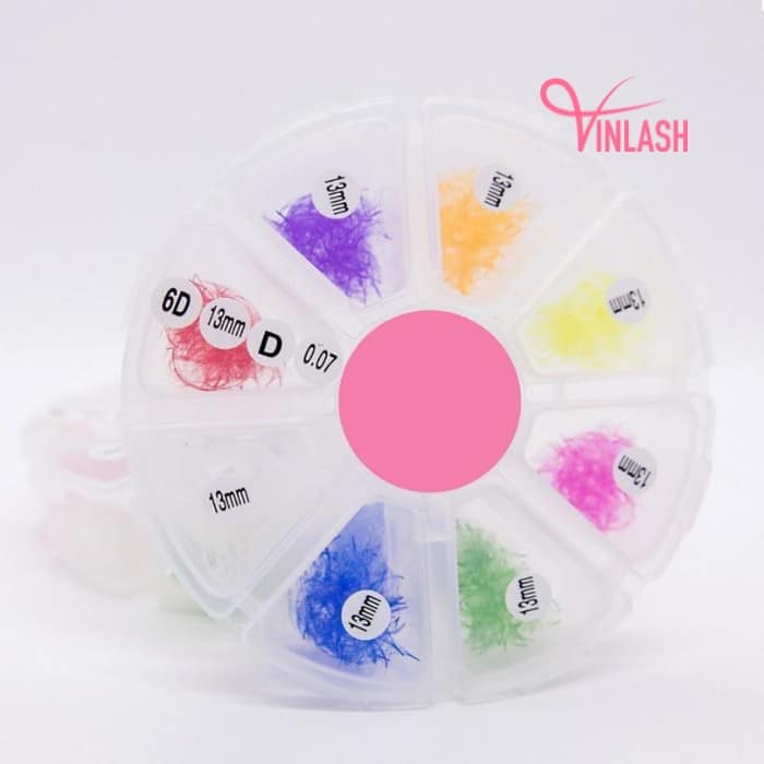 Narrow pre-made fans 3D to 20D mixed-color box L 20 lines VLV019-3