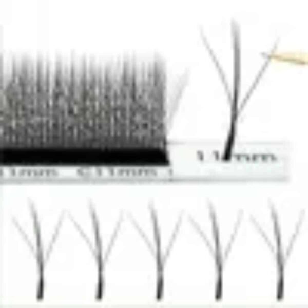 W eyelash extensions black 16 lines VLV062