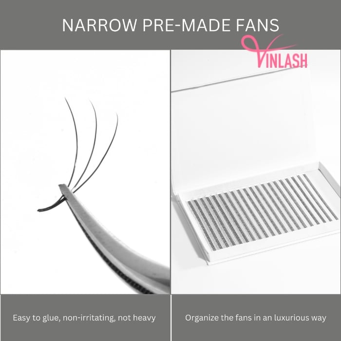 Narrow pre-made fans 3D to 20D black box L 20 lines VLV011-3