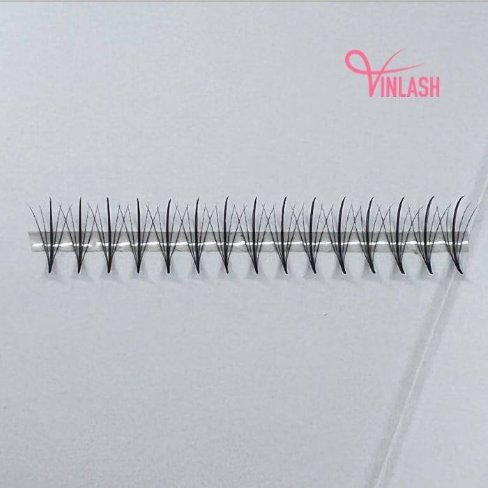 Special spike camellia pre-made fans black fans on strips VLV053-3