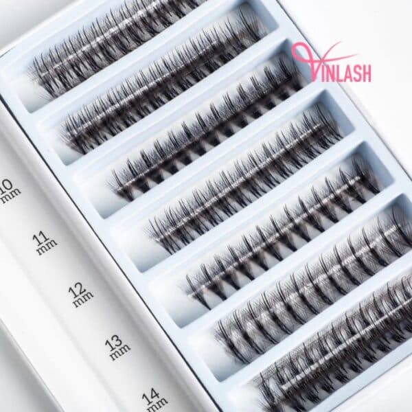 Wispy eyelash extensions black fans on strips VLV033-5