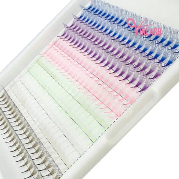 Super-narrow pre-made fans 3D to 20D mixed-color box L 20 lines VLV029-8