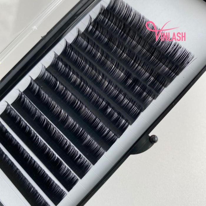 Flat eyelash extensions black 16 lines VLF001-5