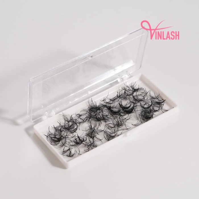 Wispy eyelash extensions black loose 500 fans VLV034-4