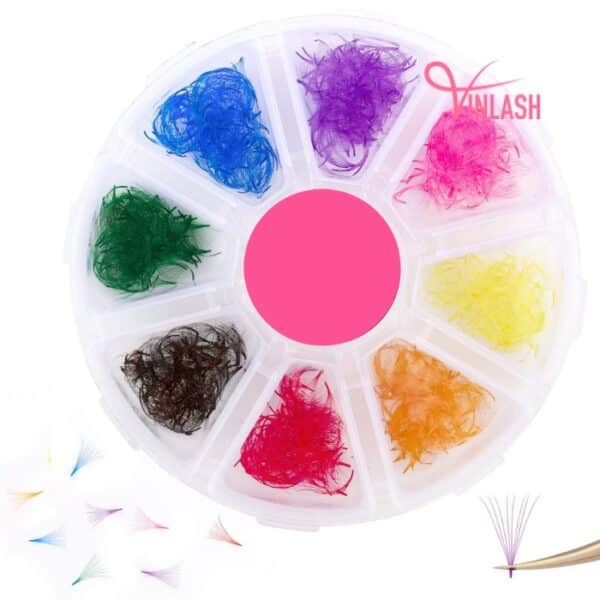 Narrow pre-made fans 3D to 20D mixed-color mix 8 compartments VLV020-4