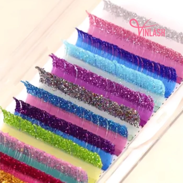 Camellia eyelash extensions glitter lashes 16 lines VLC012-4