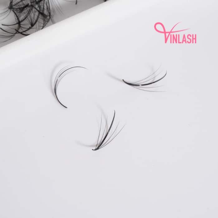 Wispy eyelash extensions black loose 500 fans VLV034-9