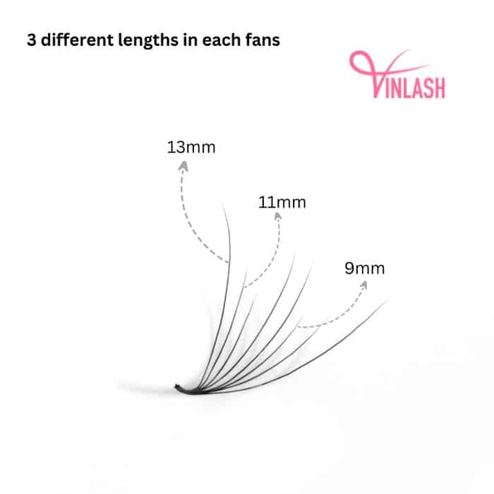 Camellia pre-made fans black fans on strips VLV043-2