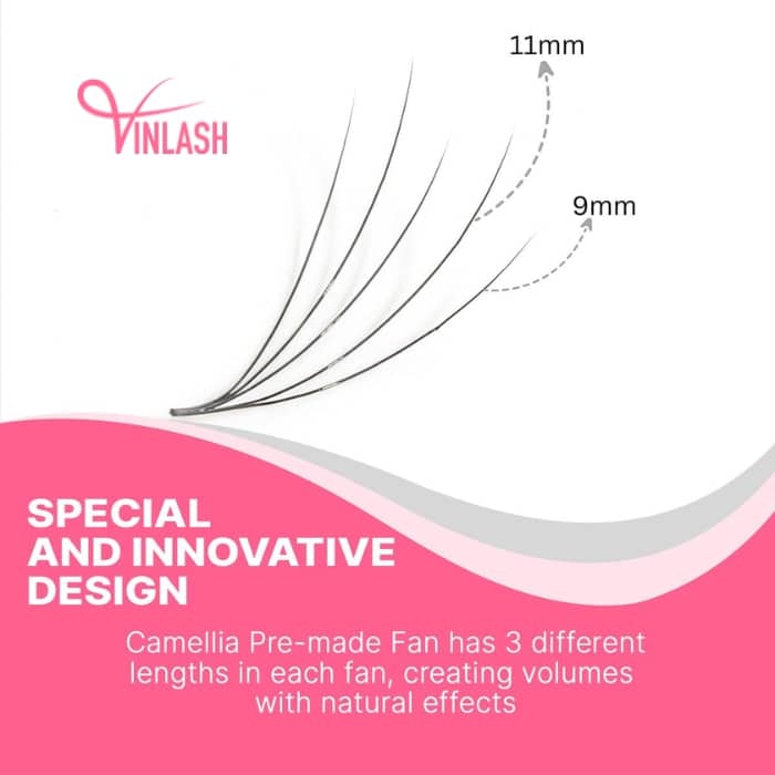 Camellia pre-made fans mixed-color mix 8 compartments VLV050-1