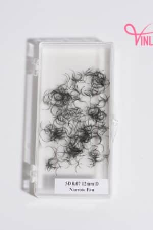 Narrow pre-made fans 3D to 20D black loose 500 fans VLV014-3