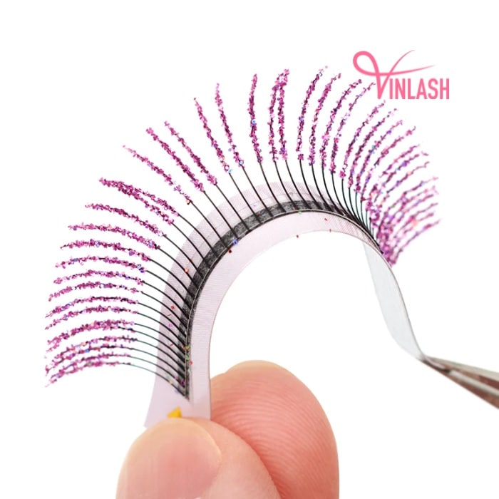 Easy fan lash extensions glitter lashes 16 lines VLF012-3
