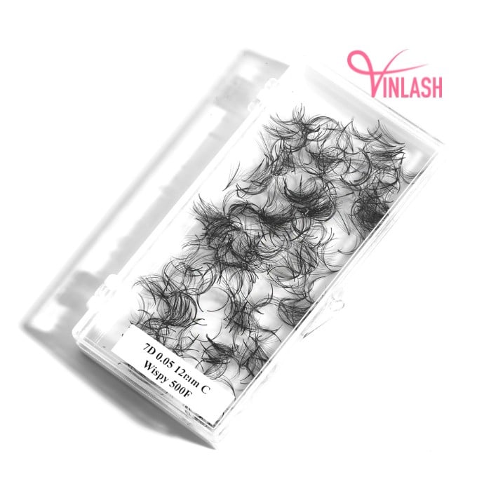Wispy eyelash extensions single-color loose 500 fans VLV038-1