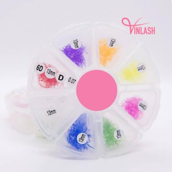 Narrow pre-made fans 3D to 20D mixed-color box L 20 lines VLV019-3