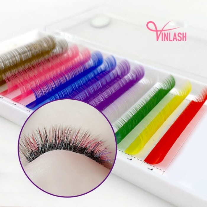 Easy fan lash extensions mixed-color 16 lines VLF011-2