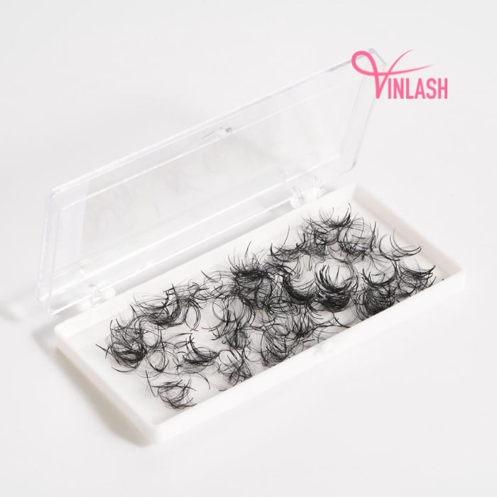 Wispy eyelash extensions black loose 500 fans VLV034-6