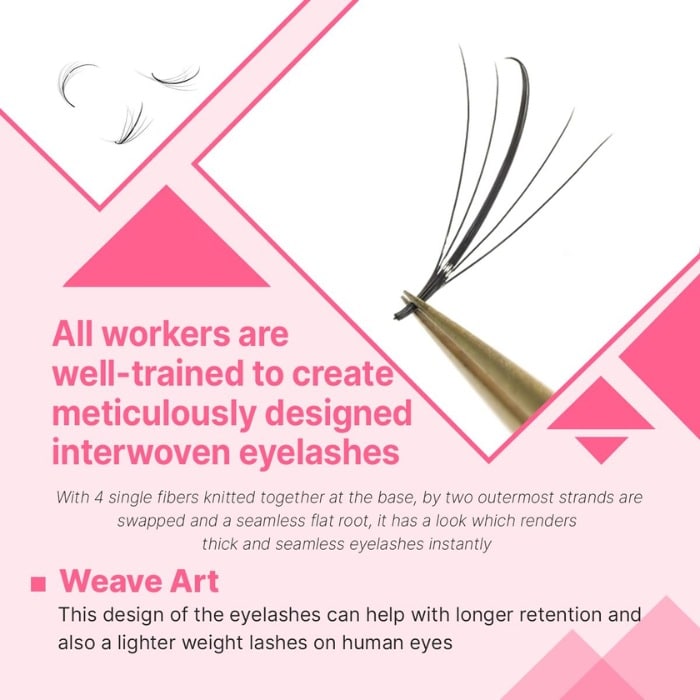 Wispy eyelash extensions black loose 500 fans VLV034-2