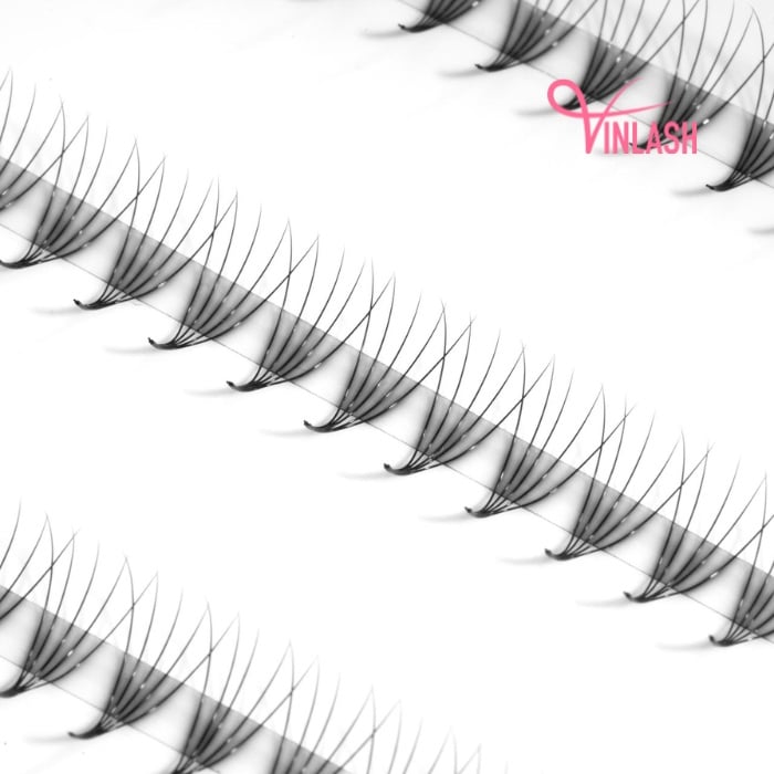 Pre-made fans 3D to 20D black fans on strips VLV003-2
