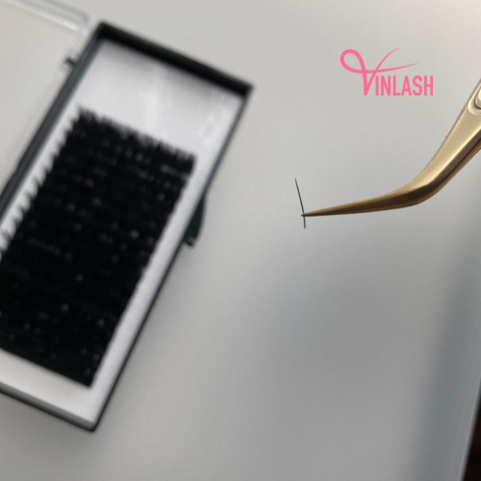 Flat eyelash extensions black 16 lines VLF001-7
