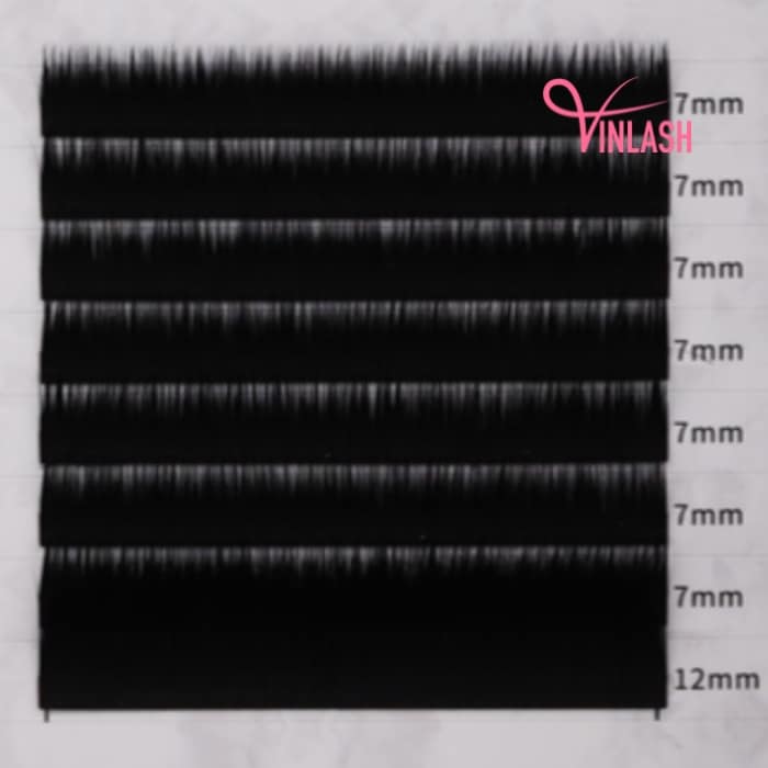 Bottom lash extensions black 16 lines VLC014-2